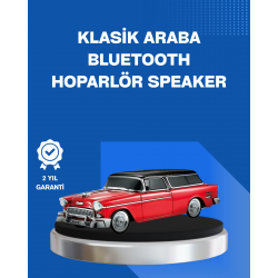 Mey İthalat® Retro Araba Şekilli Kablosuz Bluetooth Hoparlör