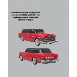 Mey İthalat® Retro Araba Şekilli Kablosuz Bluetooth Hoparlör