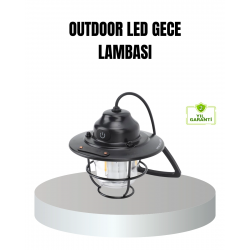 Mey İthalat® Retro Kamp Lambası Su Geçirmez Taşınabilir Gece Işığı Uzun Pil Ömürlü