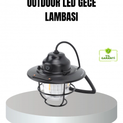 Mey İthalat® Retro Kamp Lambası Su Geçirmez Taşınabilir Gece Işığı Uzun Pil Ömürlü
