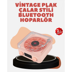 Mey İthalat® Retro Kristal Netliğinde Ses – Gece Işıklı Retro Bluetooth Hoparlör