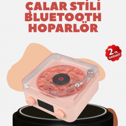 Mey İthalat® Retro Kristal Netliğinde Ses – Gece Işıklı Retro Bluetooth Hoparlör