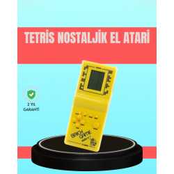 Mey İthalat® Retro Tetris El Aterisi – Pil ile Çalışan Taşınabilir Mini Oyun Konsolu