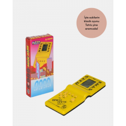 Mey İthalat® Retro Tetris El Aterisi – Pil ile Çalışan Taşınabilir Mini Oyun Konsolu