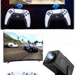 Mey İthalat® Retro Video Oyunu Konsolu Android Tv El Oyun Konsolu WIFI Taşınabilir Projeksiyon Cihazı