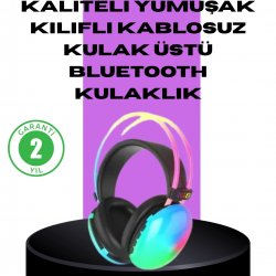 Mey İthalat® RGB Aydınlatmalı Kablosuz Bluetooth Oyuncu Kulaklığı
