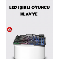 Mey İthalat® RGB Aydınlatmalı Klavye Mouse Seti – USB Bağlantılı, Türkçe Q, Ayarlanabilir DPI, Ergonomik Yapı