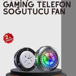 Mey İthalat® RGB Gaming Telefon Fanı Sessiz Soğutucu Tüm Akıllı Telefonlara Uygun