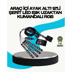 Mey İthalat® RGB Geçişli 4 Parça Araç İçi Aydınlatma