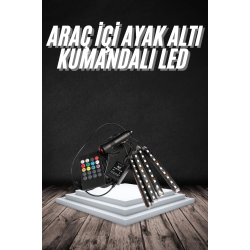 Mey İthalat® RGB Işıklı Araç İçi Aydınlatma Kumandalı 12'li Led Işık Renk Değiştirebilen