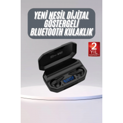 Mey İthalat® Rgb Işıklı Çift Mikrofonlu Siyah Profesyonel  Kulaklığı Kablosuz Kulakiçi