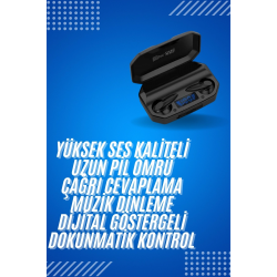 Mey İthalat® Rgb Işıklı Çift Mikrofonlu Siyah Profesyonel Oyuncu Kulaklığı Kablosuz Kulakiçi