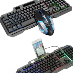 Mey İthalat® RGB Işıklı Gaming Oyuncu Klavye Q Klavye Mouse Hediyeli