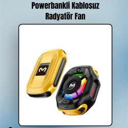 Mey İthalat® RGB Işıklı Girdap Fanlı Mobil Soğutucu | Manyetik Montaj | Type-C Girişli