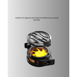 Mey İthalat® RGB Işıklı Sessiz Fanlı Telefon Soğutucu