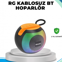 Mey İthalat® RGB Işıklı Taşınabilir Kablosuz Bluetooth Hoparlör