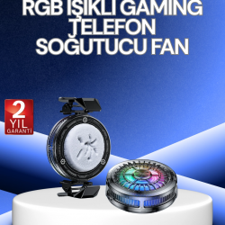 Mey İthalat® RGB Işıklı Telefon Soğutucu Fan Gaming Cooler Süper Hızlı Soğutma