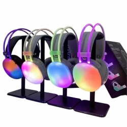 Mey İthalat® RGB Işıklı Yüksek Ses Kaliteli Kablosuz Kulak Üstü Bluetooth Kulaklık