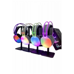 Mey İthalat® RGB Işıklı Yüksek Ses Kaliteli Kablosuz Kulak Üstü Bluetooth Kulaklık