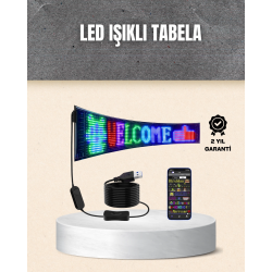 Mey İthalat® RGB Kayar Yazılı LED Reklam Ekranı – USB Bağlantılı Esnek Tasarım