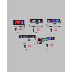 Mey İthalat® RGB Kayar Yazılı LED Reklam Ekranı – USB Bağlantılı Esnek Tasarım