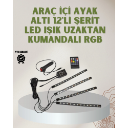Mey İthalat® RGB LED Araç İçi Aydınlatma – Kumandalı Sistem