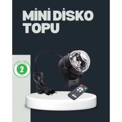 Mey İthalat® RGB LED Disko Küresi 7 Modlu Uzaktan Kumandalı