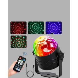 Mey İthalat® RGB LED Disko Küresi 7 Modlu Uzaktan Kumandalı