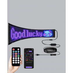 Mey İthalat® RGB LED Panel – Mobil Uyumlu, Yazı ve GIF Destekli, USB Bağlantılı Dekoratif Ekran