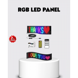Mey İthalat® RGB LED Panel – USB Güç Girişli, GIF ve Yazı Gösterimli Akıllı Ekran