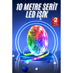 Mey İthalat® RGB Neon Şerit Led Lamba 10 Metre İç Mekan Tasarımına Uygun