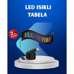 Mey İthalat® RGB Renkli LED Ekran Tabela USB Bağlantılı ve Kayan Yazı Destekli