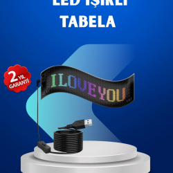 Mey İthalat® RGB Renkli LED Ekran Tabela USB Bağlantılı ve Kayan Yazı Destekli