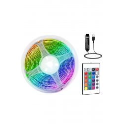 Mey İthalat® RGB Şerit Led 10 Metre Led Işık Kumanda ile Kontrol RGB