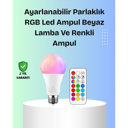 Mey İthalat® RGBW Teknolojili Akıllı LED Ampul, Zamanlayıcılı