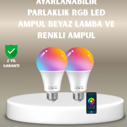 Mey İthalat® RGBW Teknolojili Akıllı LED Ampul, Zamanlayıcılı