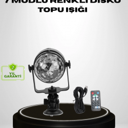 Mey İthalat® Ritme Duyarlı LED Disko Topu – Renkli Işık Gösterili Parti Lambası