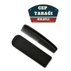 Mey İthalat® Kılıflı Cep Tarağı – 14 x 3 cm | Kompakt, Şık ve Taşınabilir Erkek Bakım Tarağı