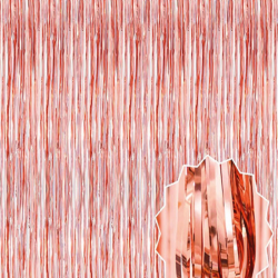Mey İthalat® Rose Gold Püsküllü Kapı Perdesi - Parti, Bekarlığa Veda, Doğum Günü 1x2 m