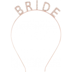 Mey İthalat® Rose Gold Renk Bekarlığa Veda Kristal Taş Bride Tacı İthal 16x10 cm