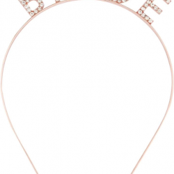 Mey İthalat® Rose Gold Renk Bekarlığa Veda Kristal Taş Bride Tacı İthal 16x10 cm