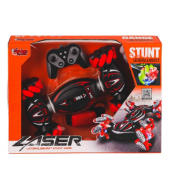 Mey İthalat®  RQ3034-1 Kumandalı Bilekten Kontrol Işıklı Müzikli Stunt Araba -Vardem Oyuncak