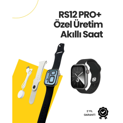 Mey İthalat® RS12 PRO+ 2025 Serisi Özel Üretim Full Ekranlı Akıllı Saat – Nabız ve Uyku Takibi, Bluetooth Arama, Garantili, Güçlü Batarya