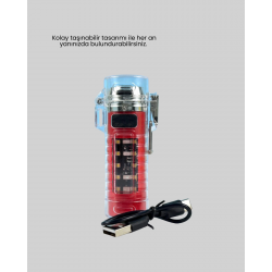 Mey İthalat® Rüzgar Geçirmez Elektrikli Çakmak Hayatta Kalma Tasarımlı