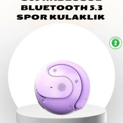 Mey İthalat® S05 Kablosuz Kulaklık Bluetooth 5.3 IPX4 Su Geçirmez Stereo Ses Otomatik Bağlantı
