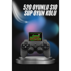 Mey İthalat® S10 Gamepad 520 Oyunlu Klasik Taşınabilir Retro Oyunlar Oyun Konsolu El Atarisi
