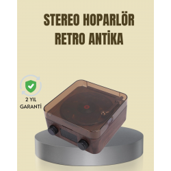 Mey İthalat® Saatli Gece Işıklı Hoparlör – Modern ve Vintage Tasarım