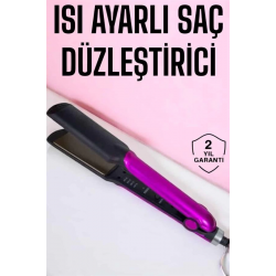 Mey İthalat® Saç Düzleştirici Isı Ayarlı Seramik Kaplama Döner Kablo Yıpranma Karşıtı