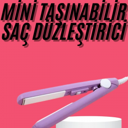 Mey İthalat® Saç Düzleştirici Pürüzsüz Parlaklık Seyahat Tipi Taşınabilir Seramik Kaplama