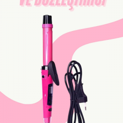 Mey İthalat® Saç Düzleştirici Şekillendirici Saç Maşası İkili Şekillendirici Isı Ayarlı